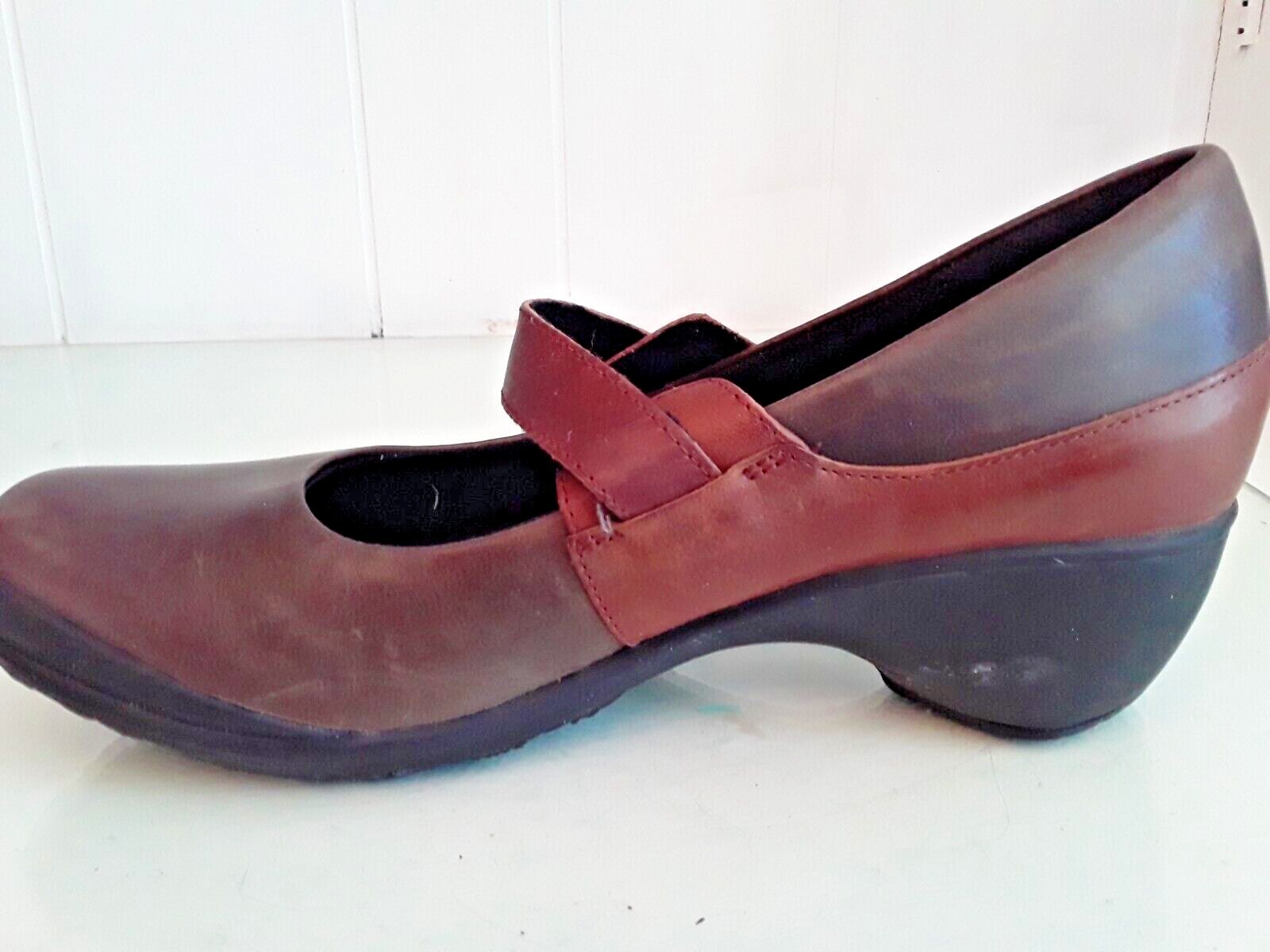 Merrell Veranda Emme donna tg 10 41 marrone pelle oliva tacco con cinturino Mary Jane