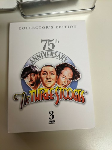 The Three Stooges 75th Anniversary Edition 3 DISC SET COLLECTORS TIN w/ Booklet. - Picture 3 of 11