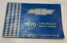 Vintage 1970 Chevrolet Impala Owners Manual 3970663