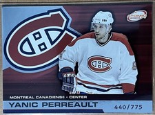 2002-03 Pacific Atomic Hobby Yanic Perreault #56 SN: 440/775 Montreal Canadiens