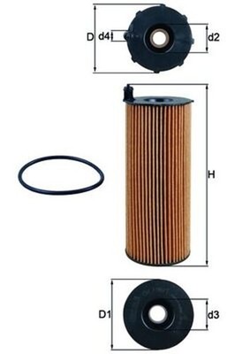 KNECHT Ölfilter OX 196/1D1 Filtereinsatz für ROVER RANGE SPORT L320 LANDROVER 1