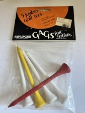 Vintage AJAY Sports Gags for Golfers 5 Jumbo Golf Tees 4.5โ Made in USA
