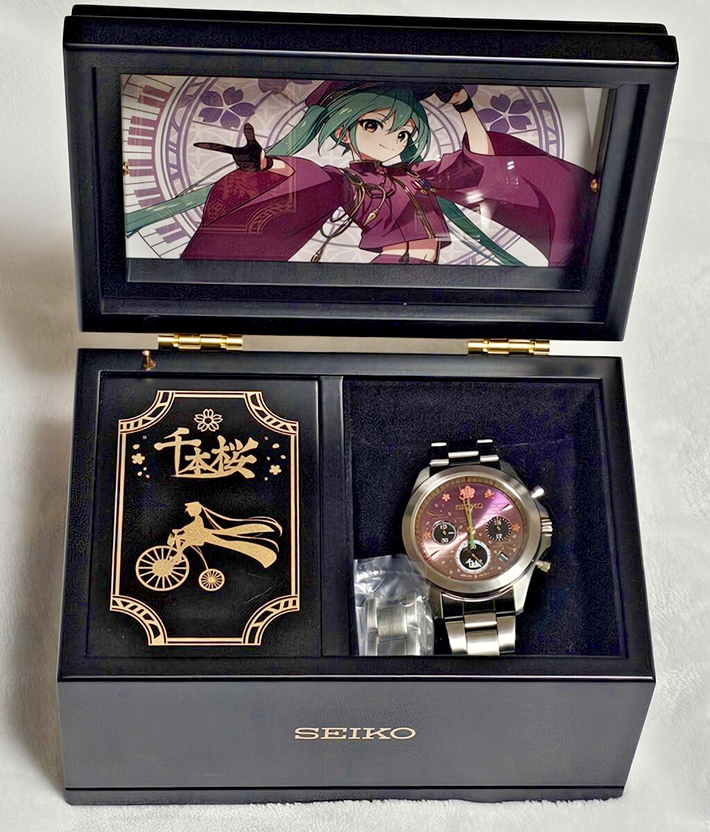 miko Seiko x Hatsune Miku Senbonzakura Collaboration Watch W/ Music Box