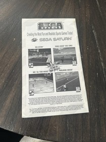 Sega Saturn Manual Only Daytona USA