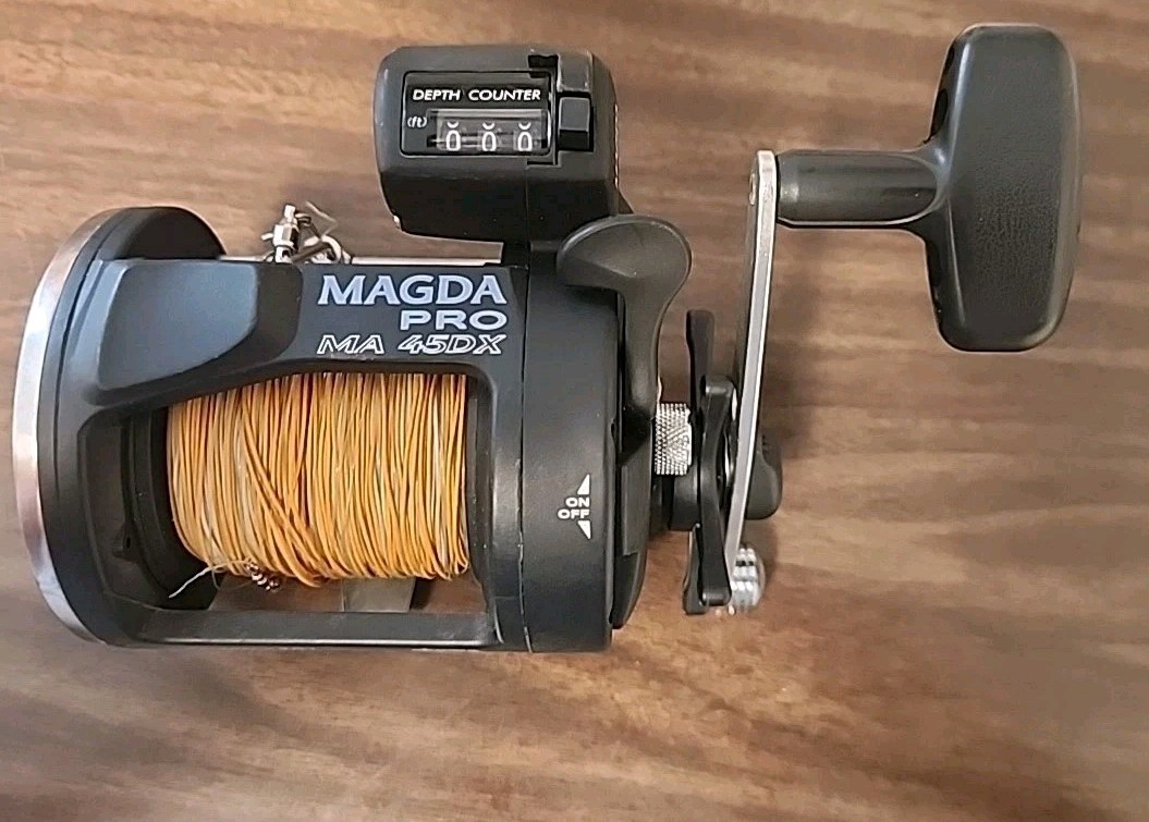 Okuma MAGDA PRO 45DX Reel W/ DEPTH COUNTER VGC