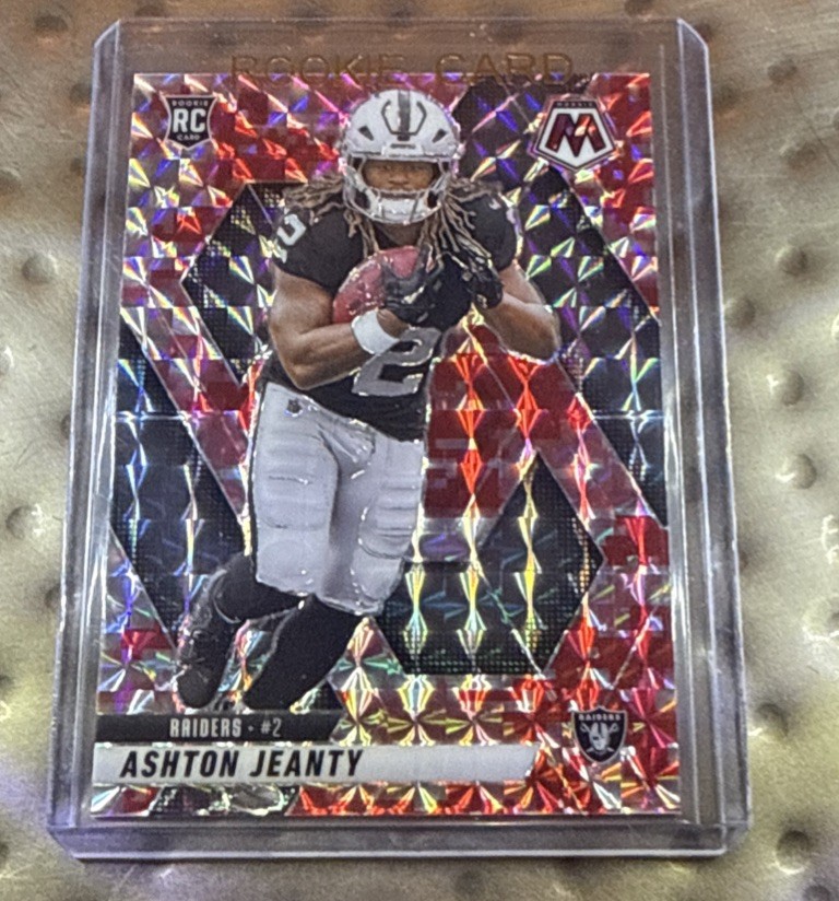 2025 Panini Mosaic #345 Ashton Jeanty Red Mosaic Prizm