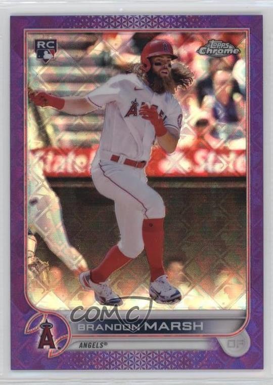 2022 Topps Chrome Logofractor Edition Purple Refractor /250 Brandon Marsh 15mj