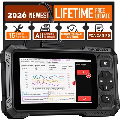 KINGBOLEN S6 Elite OBD2 Diagnosegerät Auto Scanner ALLE SYSTEM SAS RDKS CAN FD