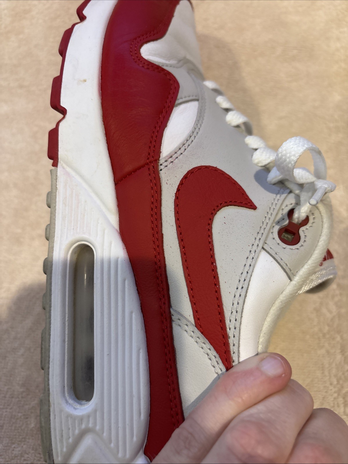 Nike Air Max 90/1 OG University Red White Grey Men’s Size 8.5 AJ7695-100 No Box thumbnail 22