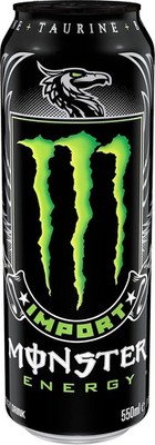 Monster Energy Import, Energy Drink, 18.6 Ounce | Pack of 12