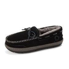 mens Forster Genuine Shearling Moc With Stitching 12 Black