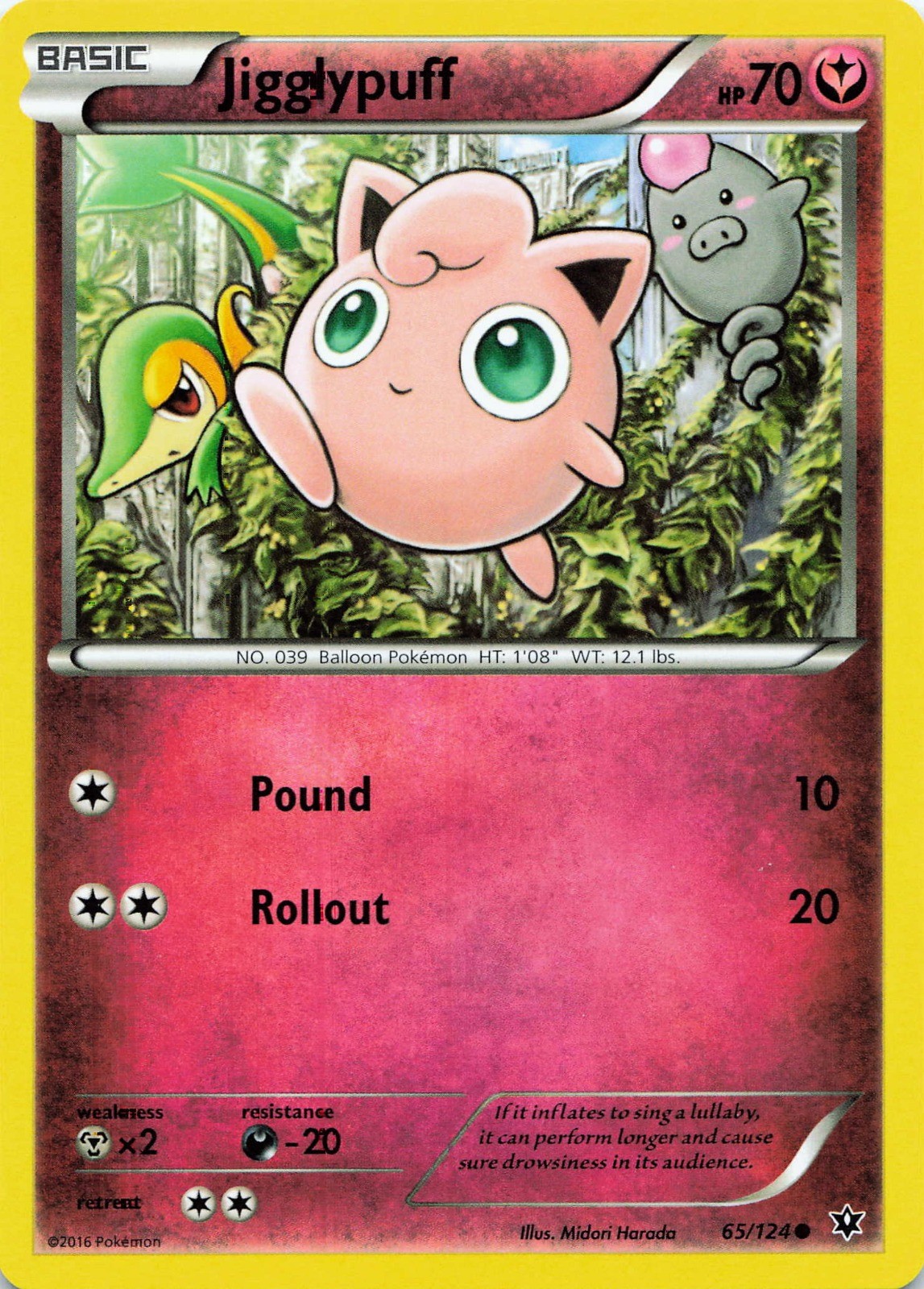 Pokémon TCG Jigglypuff #65/124 XY - Fates Collide NM