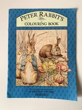 PETER RABBIT COLOURING BOOK - Beatrix Potter characters 1988 Vintage