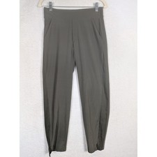 Athleta Brooklyn Ankle Pant Women's Size 4 Gray Ribbed Side Panel Tapered Leg