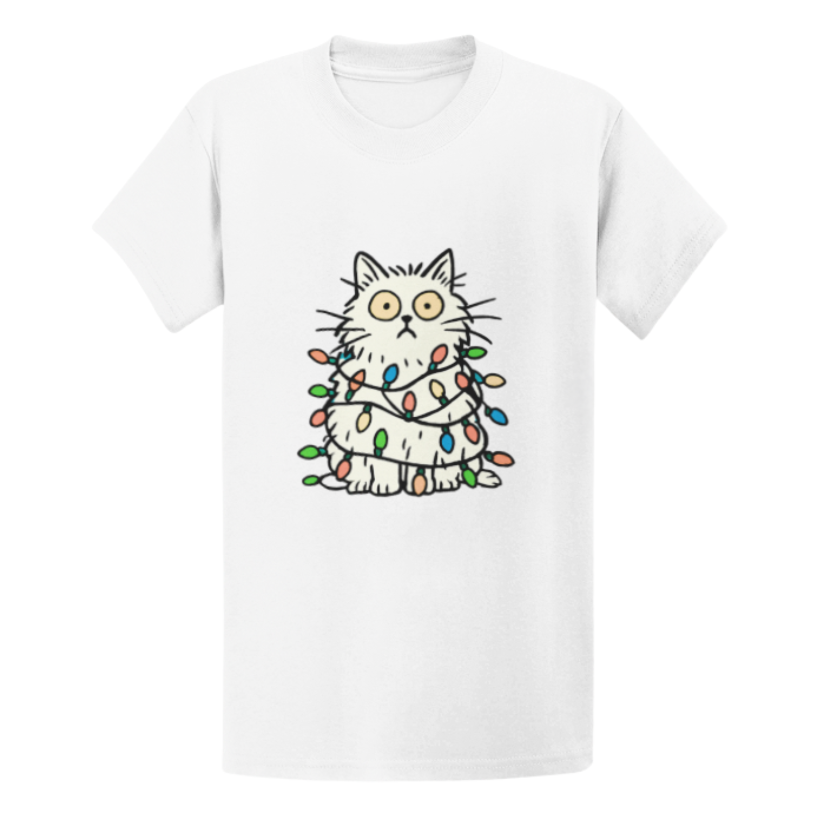 Christmas Funny Cat T-Shirt - Cute Cat Lover Holiday Gift Tee - Christmas Gift