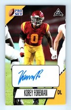 Korey Foreman 2021 PRO SET Leaf Sticker Auto RC DL PS-KF1