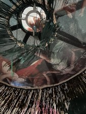 Carousel Style Lampshade With A Difference - Mesh Lining With Beautiful Print