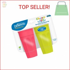 Dr. Brown's Milestones Cheers 360 Spoutless Training Cup, 9m , 10 Ounce, Pink/Gr