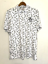 Original Penguin Retro Arcade Golf Polo Shirt Pattern Large Logo Sz Medium