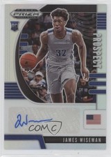 2020-21 Panini Prizm Draft Picks Prospect Silver James Wiseman #PA-JW Auto 0x1n