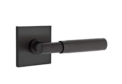 Emtek Select Privacy, Square Rosette, T-Bar Stem, Knurled Handle US19 LH