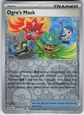 Ogre's Mask Reverse Holo SV: Prismatic Evolutions 118/131 LP-NM