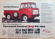 1957 2-page Vintage Magazine Ad Willys Fc-150 Jeep Truck Ad A348