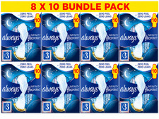8 x 10 Always Infinity Flex Protect Night Size 3 Sanitary Towels With Wings