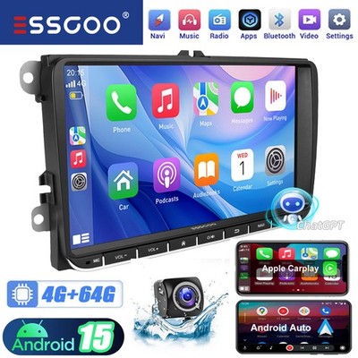 Autoradio 4+64GB für Golf 5 6 Plus Passat Tiguan Touran Polo Navi RDS GPS KAM FM