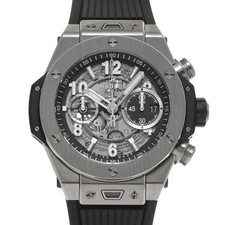 HUBLOT Big Bang Unico Titanium 421.NX.1170.RX Matte black skeleton WATCH 697969