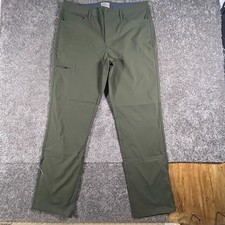 Men's Weatherproof Vintage Green Flex Waistband Tech Pants Regular Size 36x34