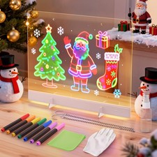 16" LumiBoard LED Drawing Board for Kids - 7 Colors  10 Modes Rechargeable A...