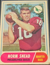 1968 Topps NFL Football Card - Norm Snead / Eagles # 110