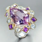 Gems ring 17 ct Natural Ametrine Ring 925 Sterling Silver Size 8 /R460356