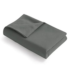Flat Sheet - Brushed Microfiber Flat Sheet Only - Soft and Twin XL Dark Grey