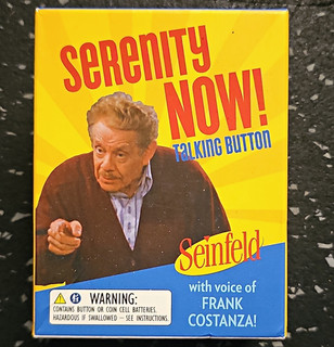 Seinfeld Serenity Now! Talking Button w/ Frank Costanza Voice 3 Magnets
