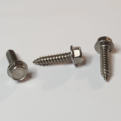 # 14 x 1'' Hex Washer Head Sheet Metal Screws Self Tapping Stainless Steel (500)