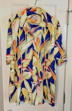 Vintage Paradise Found Tropical Floral Hawaiian Shirt - Large