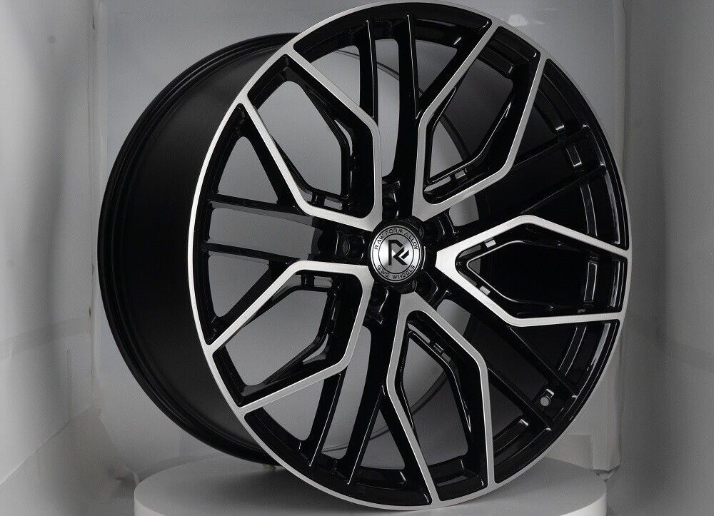 4 RF1 20 inch STAGGERED Black Rims fits 2008 MASERATI GRAND TOURISMO