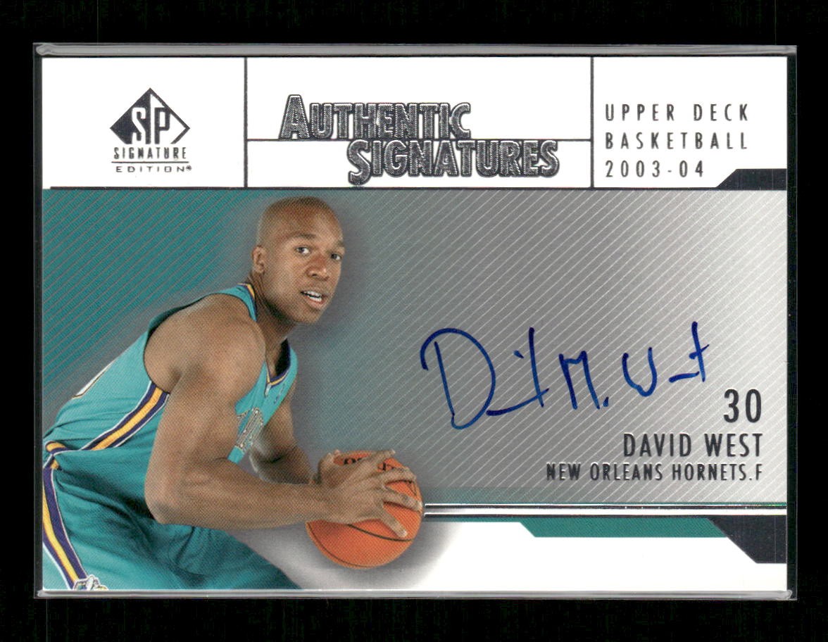 2003-04 SP Signature Edition David West Authentic Signatures On-Card Auto #AS-WE