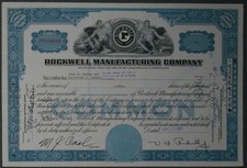 Rockwell Manufacturing Company 1961   1 Share