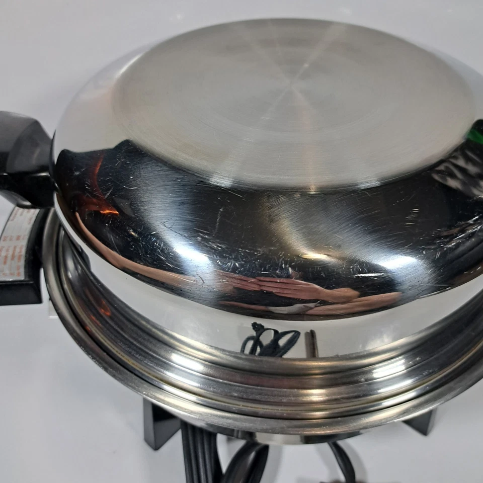 Lifetime Electric Skillet Fry Pan 11”  Dome Lid Egg Poach Liquid Core 27906 VTG  - Image 3 of 4