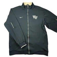 Nike Wake Forest TEAM ISSUED Demon Deacons Men’s Full Zip Black Jacket size XL