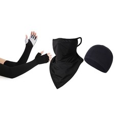 Cooling Outdoor Cycling Sets Arm Sleeves Gloves Gaiter Cap Sun Protection Unisex