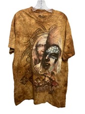 The Mountain NATIVE AMERICAN Graphic T Shirt Black 2009 Made in USA Mens L