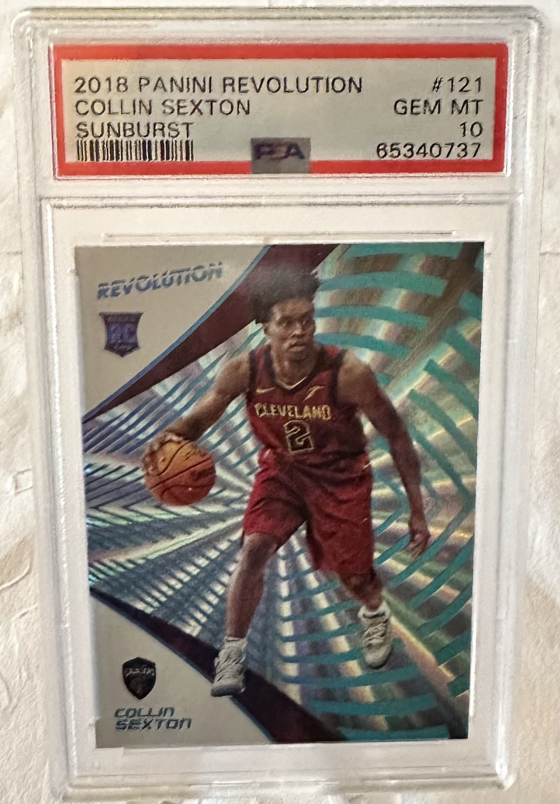 2018 Panini Revolution Collin Sexton /75 Sunburst Rookie PSA 10 Pop 6