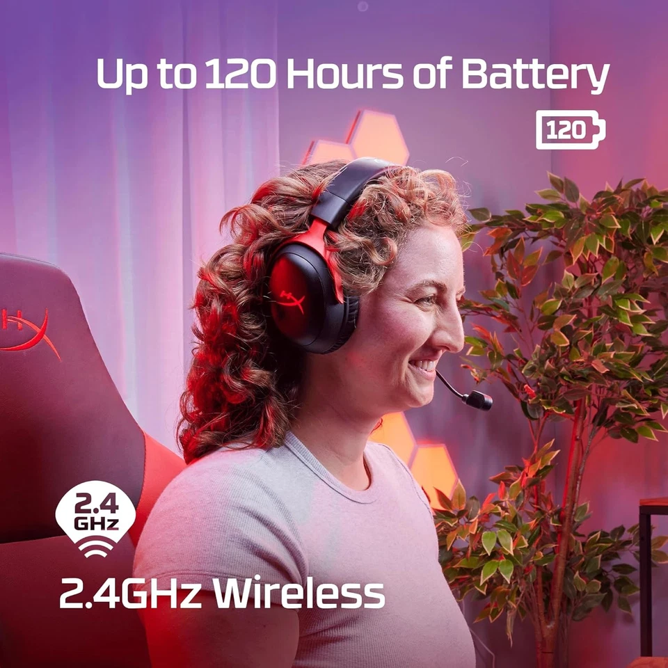 Auriculares inalámbricos para juegos HyperX Cloud III con cancelación de ruido Foto 2 de 4