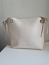 Borsa donna Carpisa bianco rosa chiaro bicolor poliestere simil pelle