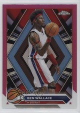 2023-24 Topps Chrome Pink Refractor Ben Wallace #195 HOF 1s8