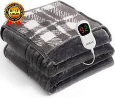 Heated Electric Blanket Full Size 72"X84"Flannel Heating Blanket with 10 Heating